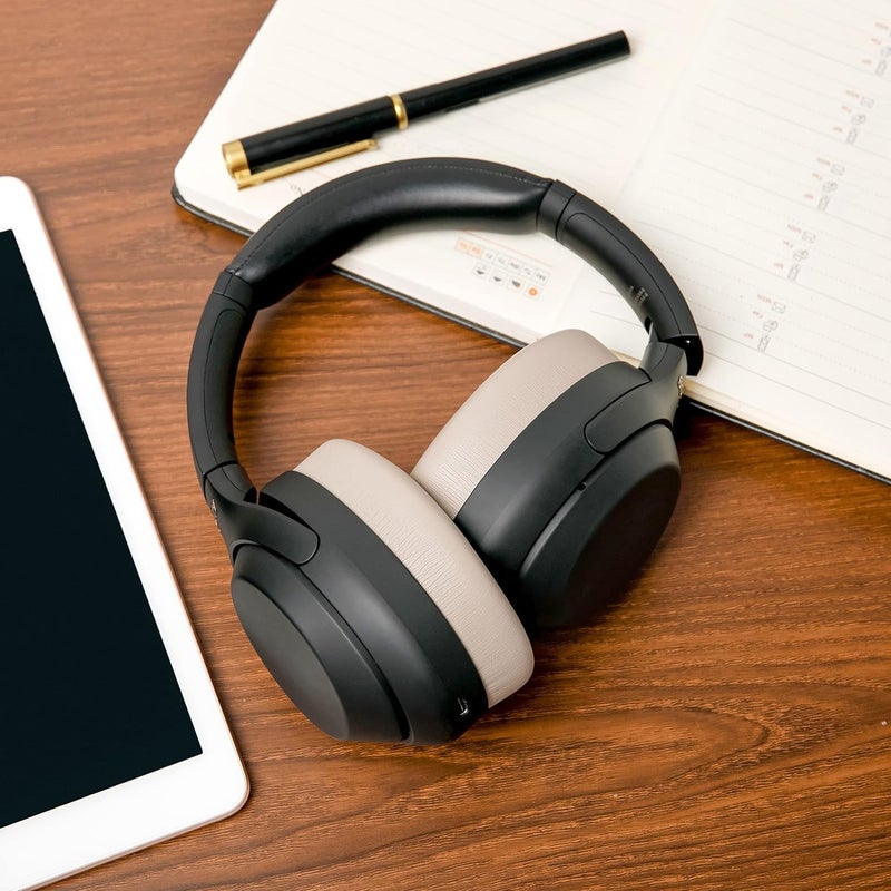 WC Wicked Cushions Extra Thick Earpads for Sony WH1000XM4 Headphones - Soft PU Leather Cushions, Luxurious Noise Isolating Memory Foam, Added Thickness Without Disabling On/Off Sensor | Beige - Image 3